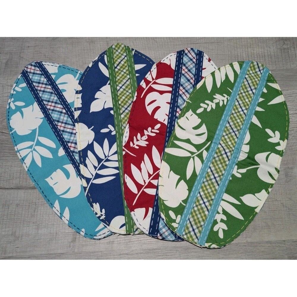 Lot of 4 Pottery Barn Kids Surfboard Table Placemats Tropical Beach